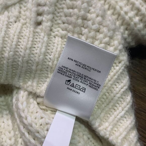 Express off white chic my knit sweater factory distressed soft cozy - Picture 5 of 7